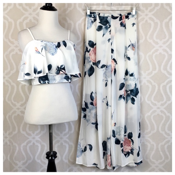 2 Piece Floral Jumpsuit - Picture 6 of 8